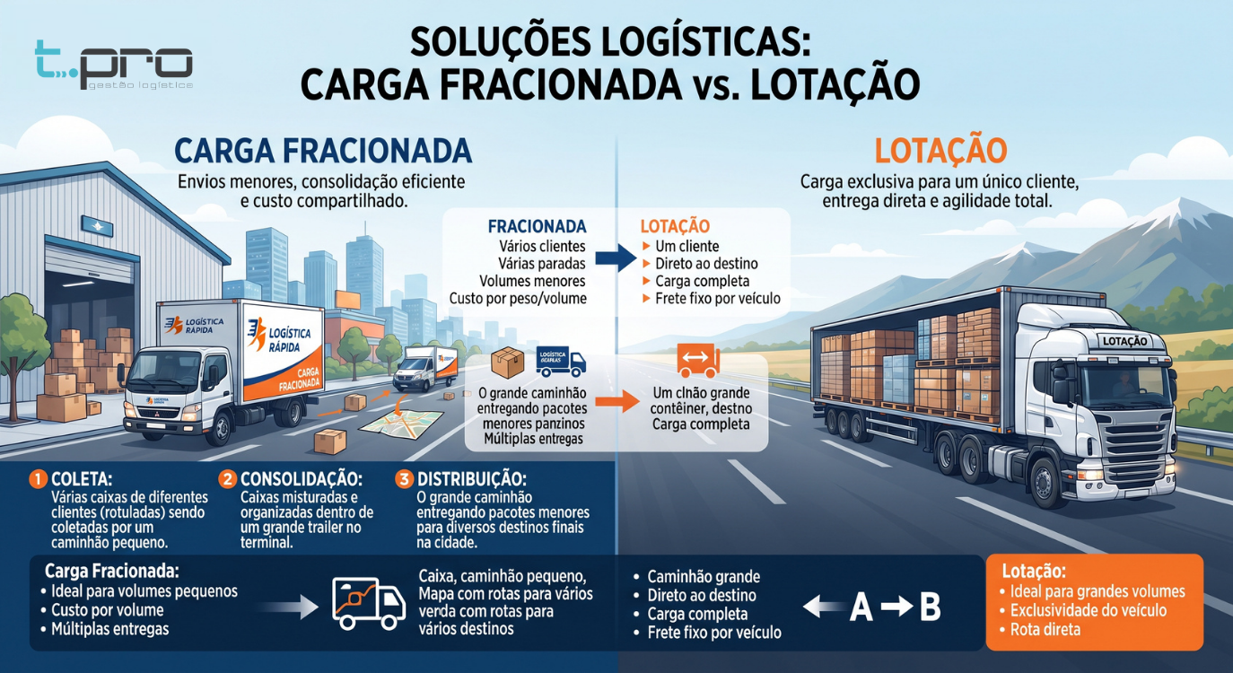 Carga Fracionada ou Lotação? Entenda o Impacto no CIOT e no Frete Mínimo